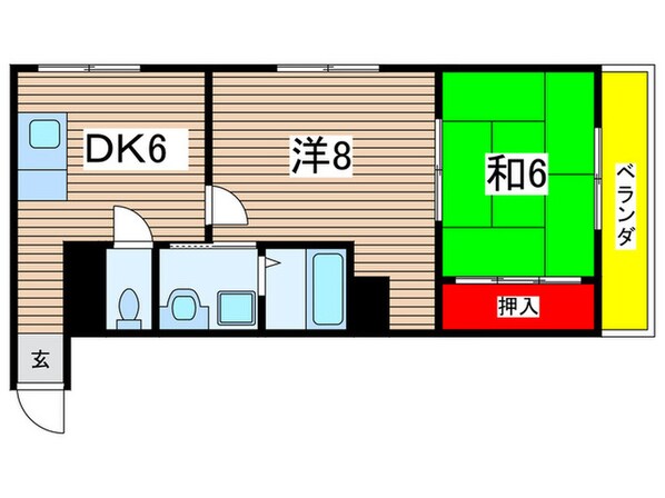 スカイホ－ム瀬川の物件間取画像